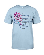 Butterfly what a wonderful world insect bug lover Classic T-Shirt tile
