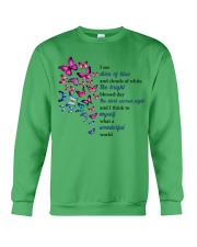 Butterfly what a wonderful world insect bug lover Crewneck Sweatshirt tile