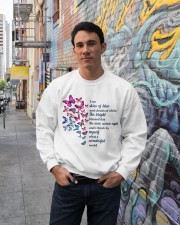 Butterfly what a wonderful world insect bug lover Crewneck Sweatshirt lifestyle-unisex-sweatshirt-front-2