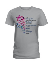 Butterfly what a wonderful world insect bug lover Ladies T-Shirt tile
