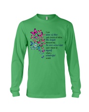 Butterfly what a wonderful world insect bug lover Long Sleeve Tee tile