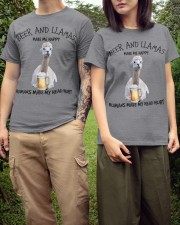 LLamas And Beer make me happy Gift for you Classic T-Shirt apparel-classic-tshirt-lifestyle-front-152