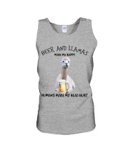 LLamas And Beer make me happy Gift for you Unisex Tank tile