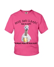 LLamas And Beer make me happy Gift for you Youth T-Shirt tile