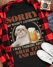 Shih Tzu and Beer Sorry not listen Gift for U Classic T-Shirt apparel-classic-tshirt-lifestyle-front-163