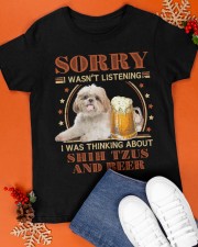 Shih Tzu and Beer Sorry not listen Gift for U Classic T-Shirt apparel-classic-tshirt-lifestyle-front-83