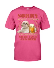Shih Tzu and Beer Sorry not listen Gift for U Premium Fit Mens Tee tile