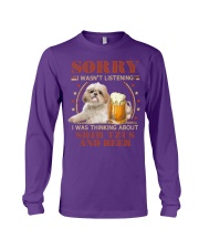 Shih Tzu and Beer Sorry not listen Gift for U Long Sleeve Tee tile