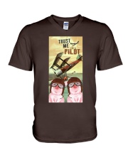 Pig Trust me I'm a pilot gift for you V-Neck T-Shirt tile