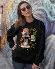 Cat gift xmas drop gift for cat lovers Crewneck Sweatshirt lifestyle-unisex-sweatshirt-front-3