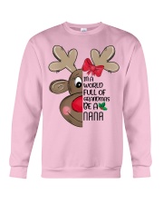 Nana reindeer in a world christmas personalized Crewneck Sweatshirt tile