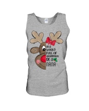 Nana reindeer in a world christmas personalized Unisex Tank tile