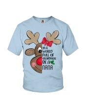Nana reindeer in a world christmas personalized Youth T-Shirt tile