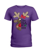 Nana reindeer in a world christmas personalized Ladies T-Shirt tile