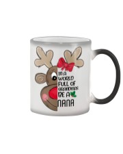 Nana reindeer in a world christmas personalized Color Changing Mug tile