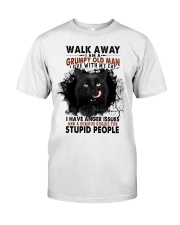 Black Cat Grumpy Old Man Gift for you Classic T-Shirt front