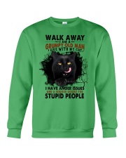 Black Cat Grumpy Old Man Gift for you Crewneck Sweatshirt tile