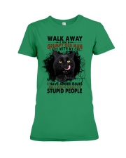 Black Cat Grumpy Old Man Gift for you Premium Fit Ladies Tee tile
