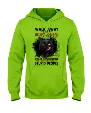 Black Cat Grumpy Old Man Gift for you Hooded Sweatshirt tile