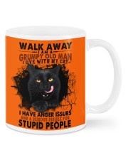 Black Cat Grumpy Old Man Gift for you Mugs tile