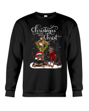Rottweiler christmas begins gift for you Crewneck Sweatshirt front