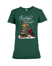 Rottweiler christmas begins gift for you Premium Fit Ladies Tee tile