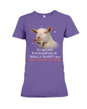 Goat i am a odd goat lovers Premium Fit Ladies Tee tile