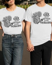Penguin a girl has tattoos penguin lovers Classic T-Shirt apparel-classic-tshirt-lifestyle-front-146