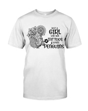 Penguin a girl has tattoos penguin lovers Classic T-Shirt front