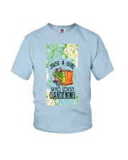 Gardening A girl who loves Gift for you Youth T-Shirt tile