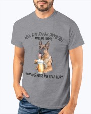 German Shepherd And Beer make me happy Gift for u Classic T-Shirt apparel-classic-tshirt-lifestyle-front-91