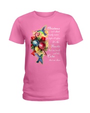 Hummingbird candy cane gift for bird lovers Ladies T-Shirt tile