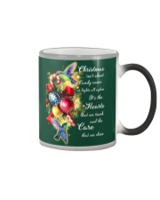 Hummingbird candy cane gift for bird lovers Color Changing Mug tile