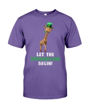 Giraffe let the shenanigans begins giraffe lover Premium Fit Mens Tee tile