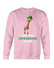 Giraffe let the shenanigans begins giraffe lover Crewneck Sweatshirt tile