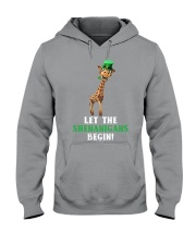 Giraffe let the shenanigans begins giraffe lover Hooded Sweatshirt tile