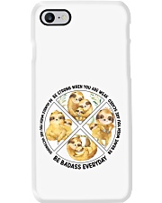 Sloth be strong brave humble sloth lovers Phone Case tile