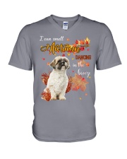 Shih Tzu can smell Autumn Gift for you V-Neck T-Shirt tile
