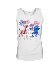 Poodle flag colors Unisex Tank tile
