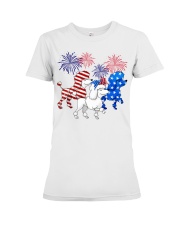 Poodle flag colors Premium Fit Ladies Tee tile