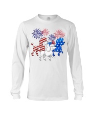 Poodle flag colors Long Sleeve Tee tile