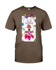 Knitting Just a girl who loves Gift for you Classic T-Shirt tile