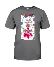 Knitting Just a girl who loves Gift for you Premium Fit Mens Tee tile