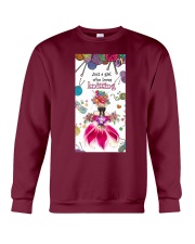 Knitting Just a girl who loves Gift for you Crewneck Sweatshirt tile