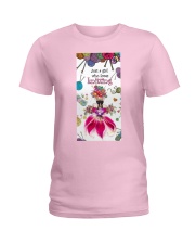 Knitting Just a girl who loves Gift for you Ladies T-Shirt tile