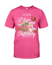 Butterfly i love you personalized Classic T-Shirt tile