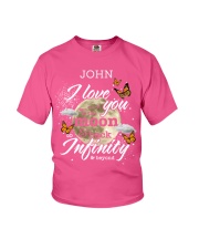 Butterfly i love you personalized Youth T-Shirt tile