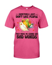 Parrot say bad words parrot lovers Premium Fit Mens Tee tile