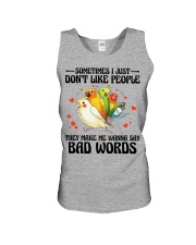 Parrot say bad words parrot lovers Unisex Tank tile