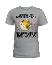 Parrot say bad words parrot lovers Ladies T-Shirt tile